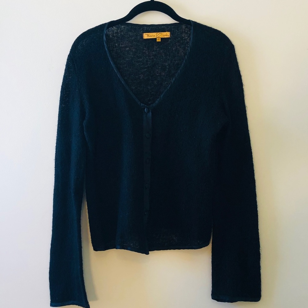 Loose weave cardigan.